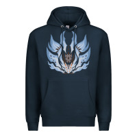 Navy chaotic xeno'jiiva Premium Hoodie - artisFamous