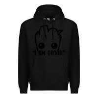 Black baby groot Premium Hoodie - artisFamous