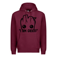 Burgundy baby groot Premium Hoodie - artisFamous
