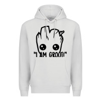 Dove Grey baby groot Premium Hoodie - artisFamous