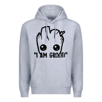 Heather Grey baby groot Premium Hoodie - artisFamous