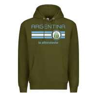 Army Green soccer argentina jersey argentinian football la albiceleste Premium Hoodie - artisFamous