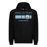 Black soccer argentina jersey argentinian football la albiceleste Premium Hoodie - artisFamous