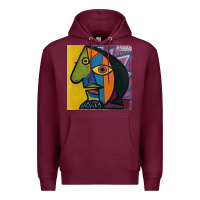 Burgundy picasso original Premium Hoodie - artisFamous