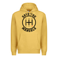 Antique Gold save the manuals (black) Premium Hoodie - artisFamous