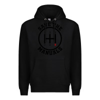 Black save the manuals (black) Premium Hoodie - artisFamous