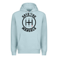 Blue Mist save the manuals (black) Premium Hoodie - artisFamous