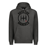 Charcoal Heather save the manuals (black) Premium Hoodie - artisFamous