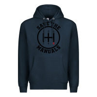 Navy save the manuals (black) Premium Hoodie - artisFamous