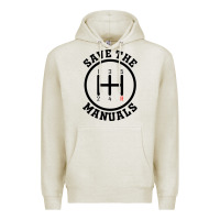 Oatmeal Heather save the manuals (black) Premium Hoodie - artisFamous