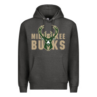 Charcoal Heather Milkwaukee Bucks Premium Hoodie - artisFamous