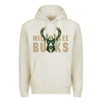 Oatmeal Heather Milkwaukee Bucks Premium Hoodie - artisFamous