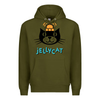 Army Green jelly cat Premium Hoodie - artisFamous