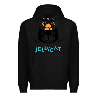 Black jelly cat Premium Hoodie - artisFamous
