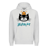 Dove Grey jelly cat Premium Hoodie - artisFamous