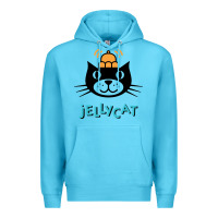 Ocean Blue jelly cat Premium Hoodie - artisFamous
