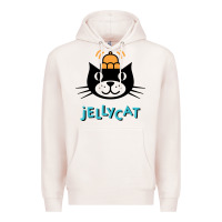 Pale Pink jelly cat Premium Hoodie - artisFamous