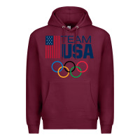 Burgundy usa team Premium Hoodie - artisFamous