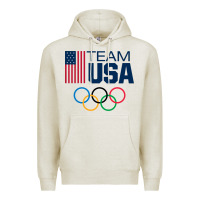 Oatmeal Heather usa team Premium Hoodie - artisFamous