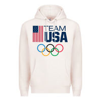 Pale Pink usa team Premium Hoodie - artisFamous