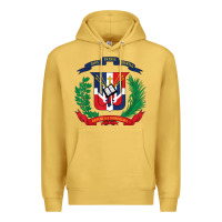Antique Gold dominican republic flag national emblem republica dominicana t shirt Premium Hoodie - artisFamous