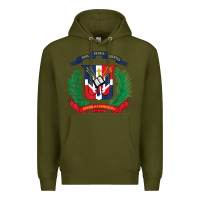 Army Green dominican republic flag national emblem republica dominicana t shirt Premium Hoodie - artisFamous
