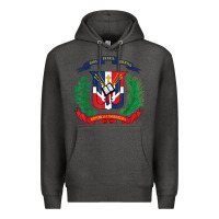 Charcoal Heather dominican republic flag national emblem republica dominicana t shirt Premium Hoodie - artisFamous