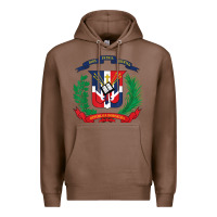 Chestnut dominican republic flag national emblem republica dominicana t shirt Premium Hoodie - artisFamous