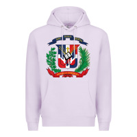 Lilac dominican republic flag national emblem republica dominicana t shirt Premium Hoodie - artisFamous
