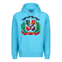 Ocean Blue dominican republic flag national emblem republica dominicana t shirt Premium Hoodie - artisFamous