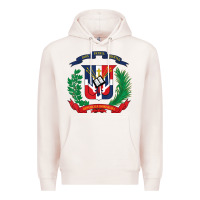 Pale Pink dominican republic flag national emblem republica dominicana t shirt Premium Hoodie - artisFamous