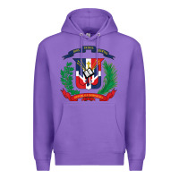 Purple dominican republic flag national emblem republica dominicana t shirt Premium Hoodie - artisFamous