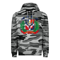 Slate Camo dominican republic flag national emblem republica dominicana t shirt Premium Hoodie - artisFamous