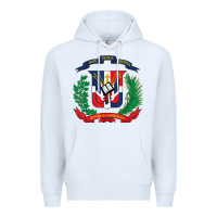 White dominican republic flag national emblem republica dominicana t shirt Premium Hoodie - artisFamous