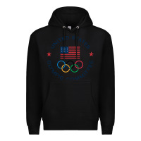 Black Olympic Rings Premium Hoodie - artisFamous