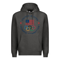 Charcoal Heather Olympic Rings Premium Hoodie - artisFamous
