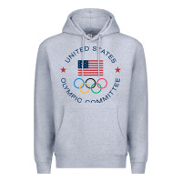 Heather Grey Olympic Rings Premium Hoodie - artisFamous