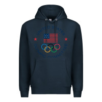 Navy Olympic Rings Premium Hoodie - artisFamous
