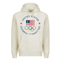 Oatmeal Heather Olympic Rings Premium Hoodie - artisFamous