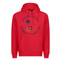 Red Olympic Rings Premium Hoodie - artisFamous