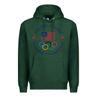 Sports Green Olympic Rings Premium Hoodie - artisFamous