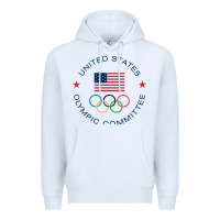 White Olympic Rings Premium Hoodie - artisFamous