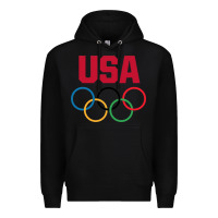Black Olympic Rings Premium Hoodie - artisFamous