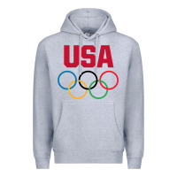 Heather Grey Olympic Rings Premium Hoodie - artisFamous