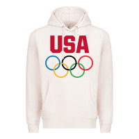 Pale Pink Olympic Rings Premium Hoodie - artisFamous