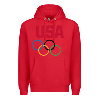 Red Olympic Rings Premium Hoodie - artisFamous