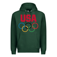 Sports Green Olympic Rings Premium Hoodie - artisFamous