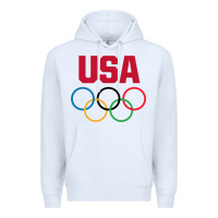 White Olympic Rings Premium Hoodie - artisFamous