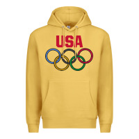 Antique Gold Olympic Rings Premium Hoodie - artisFamous