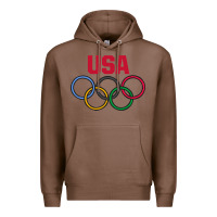 Chestnut Olympic Rings Premium Hoodie - artisFamous